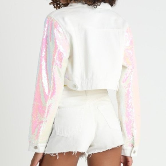 WHITE WITH SEQUINS JACKET - Picture 3 of 4
